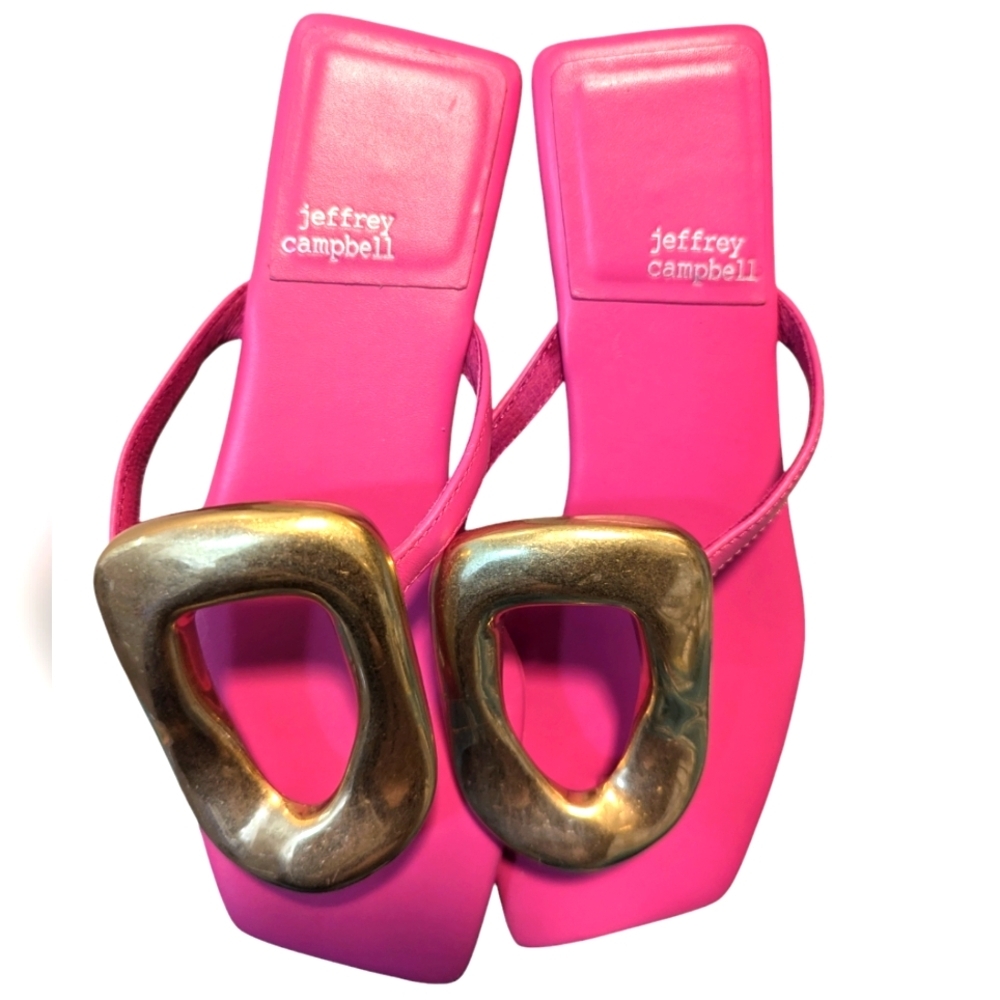 Jeffrey Campbell: Linques-2 In Fuchsia Gold Shoes… - image 4